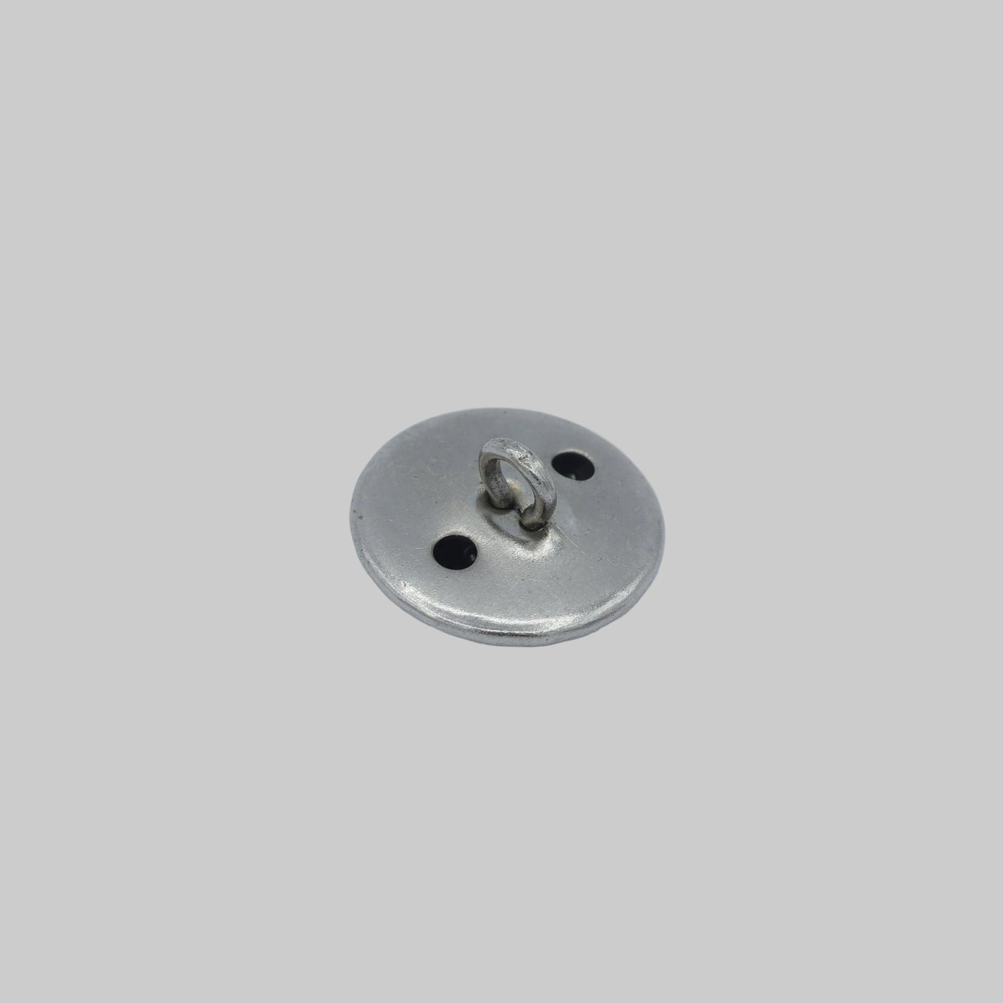 Rückseite Trachtenknopf Edelweiß Metall altsilber 15 mm mit Öse