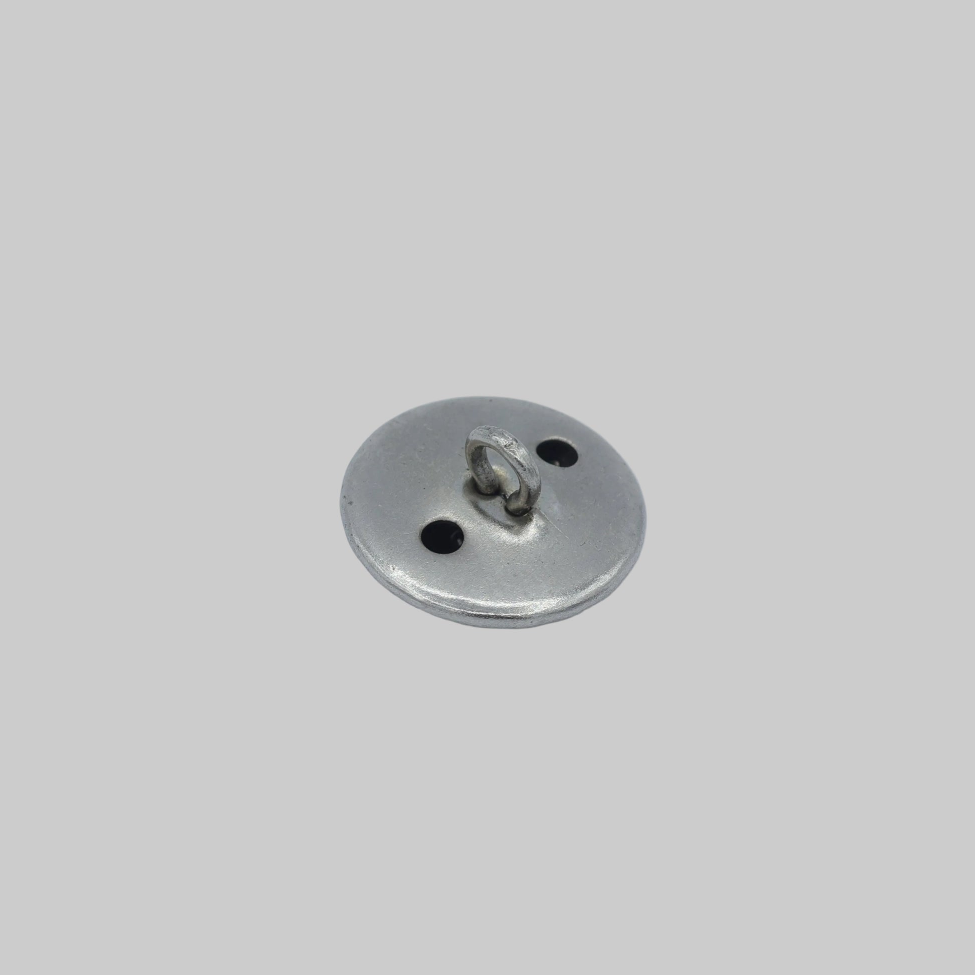 Rückseite Trachtenknopf Edelweiß Metall altsilber 15 mm mit Öse