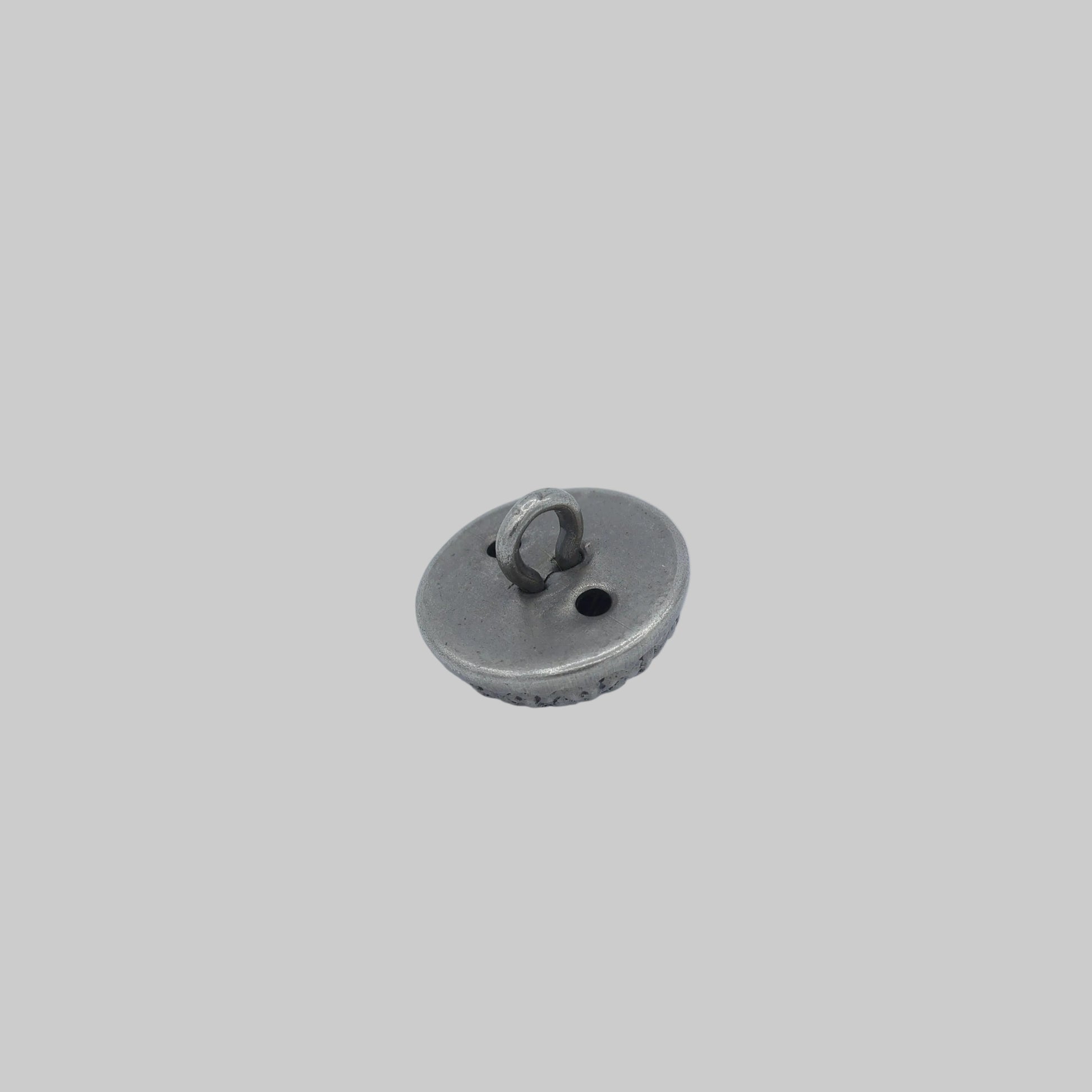 Rückseite Metallknopf altsilber 12 mm mit Öse