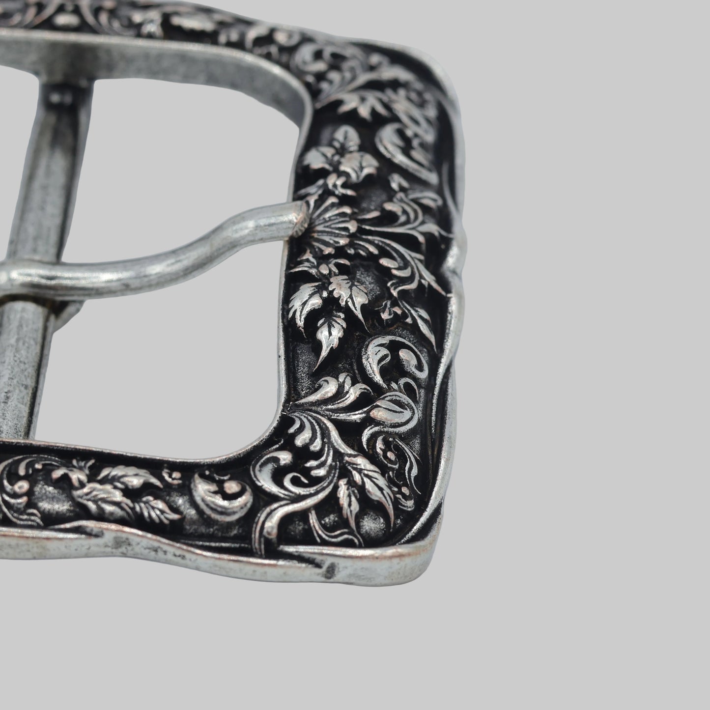 Detail Gürtelschnalle Alt Silber Ornament Muster