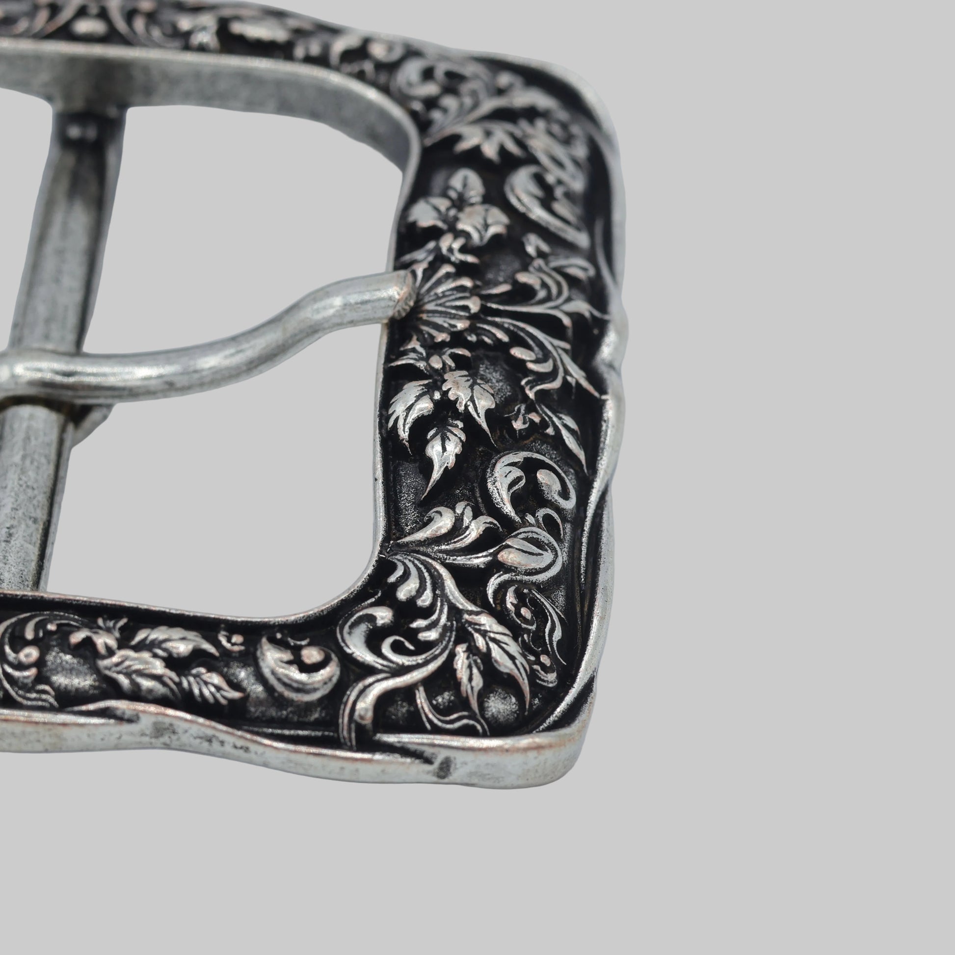 Detail Gürtelschnalle Alt Silber Ornament Muster