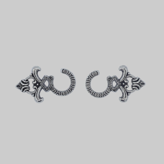 Miederhaken Set Alt Silber links rechts
