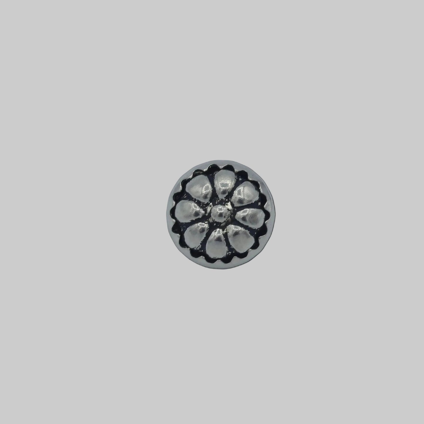 Metallknopf Floral