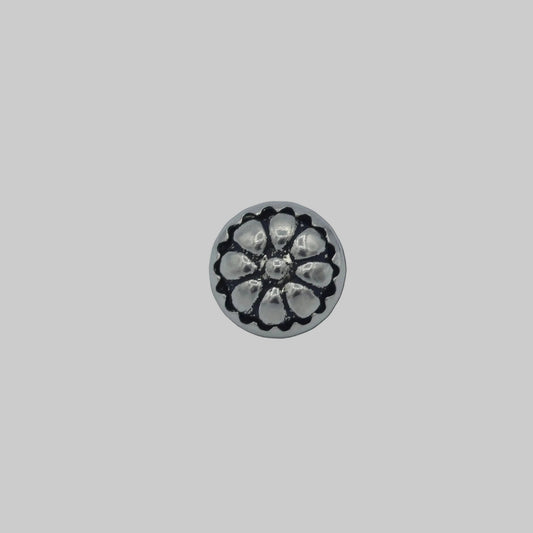 Metallknopf Floral