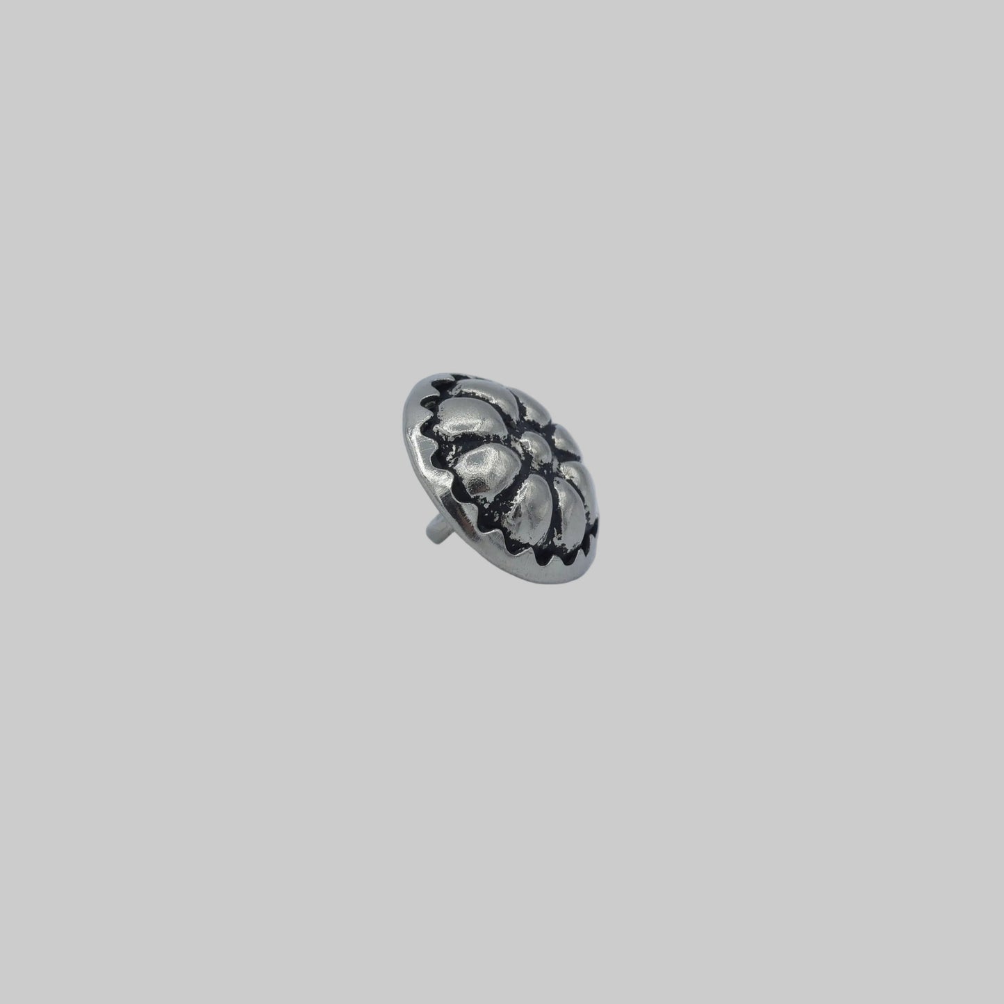 Metallknopf Floral